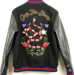 jean jacket with snake on back